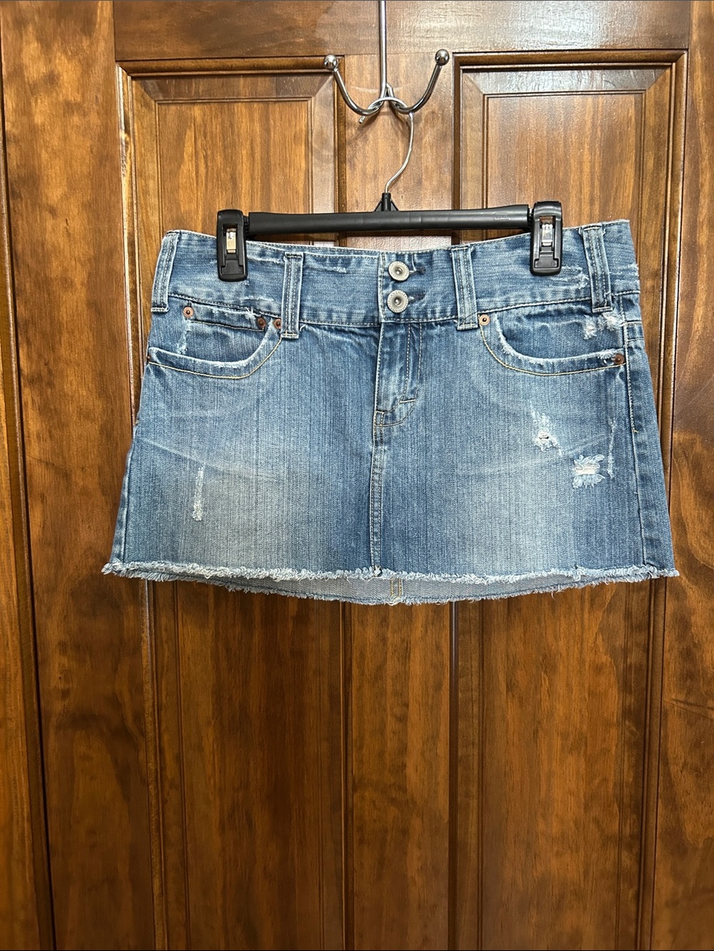 American Eagle Women’s Jean Skirt Short size 8 100% Cotton (H-15)